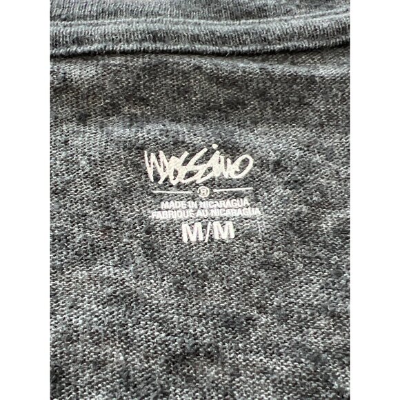 Mossimo Pocket Tee Size Medium V Neck Short Sleeve Charcoal T Shirt Linen Blend - Picture 4 of 6